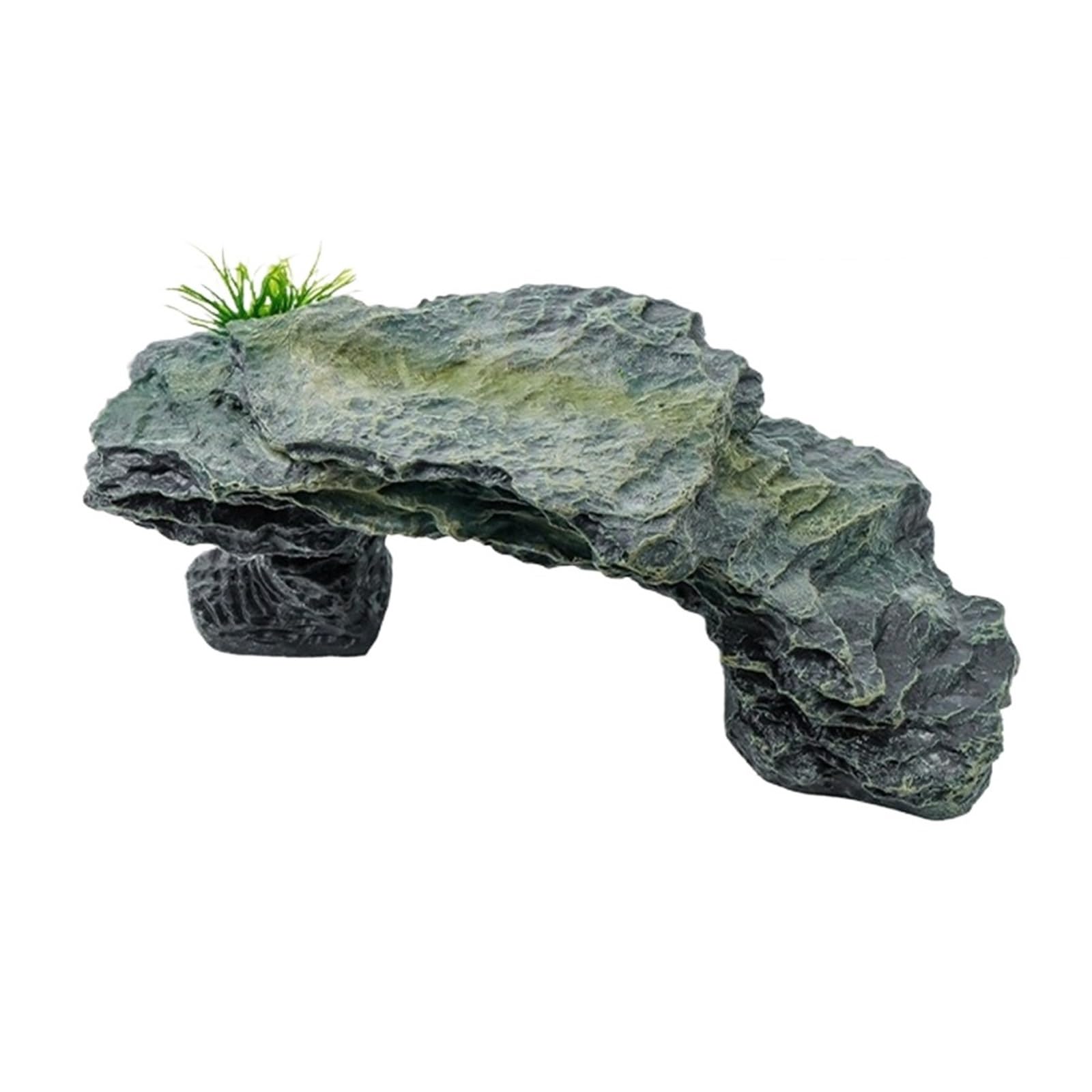 QuxetlRyz Aquarium Tunnel Decoration Aquarium Decorations, Hiding Caves, Turtle Climbing Platforms, Basking And Spots For Reptiles(Size D)
