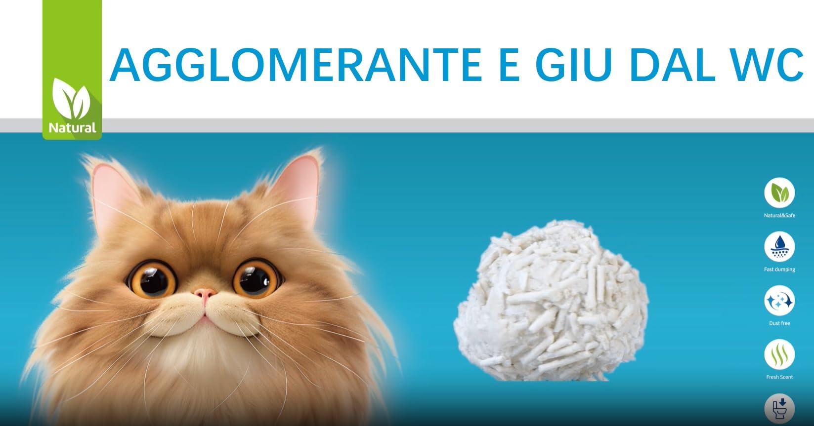 Lettiera GATTO TOFU Agglomerante 36LITRI smaltibile wc Senza Polvere e Senza odori