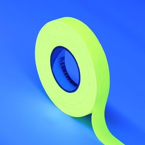 Miniatura 40 de Tela fluorescente reactiva a la luz negra ultravioleta/cinta de neón Gaffer, cinta de punta súper brillante para suministros de fiesta brillante, 1