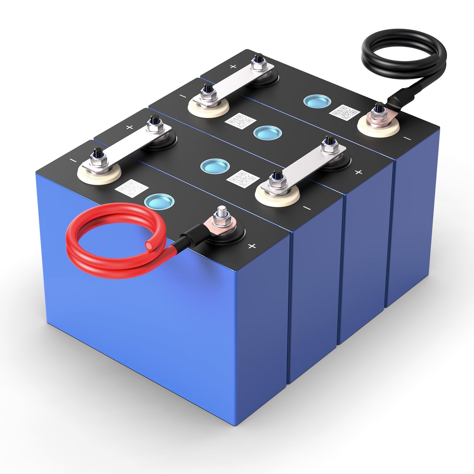 LiFePO4 cellules 12V 100AH (3.2 * 4 Packs) Batterie à Cycle Profond avec Phosphate ferreux Classe A Batterie de Rechange au Lithium pour Voiture, Moto, Bateau, Marine, voiturette de