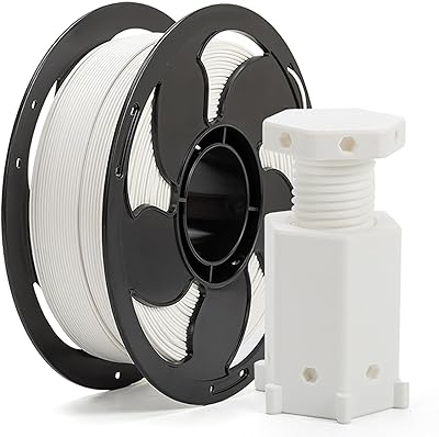 21 – White 1.75mm Basic PLA Filament Fast Printing 3D Filament, 1kg (2.2lbs) Plastic Spool Beginner Friendly PLA Rod for FDM Printer AMS