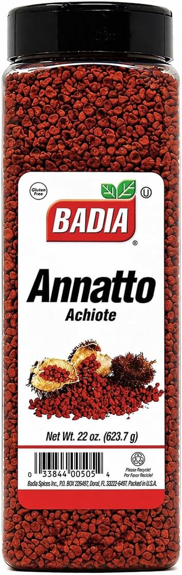 Badia 22 oz Bottle Whole Annatto Seed Anatto anato/Achiote entero Kosher