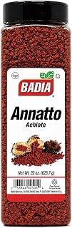 Badia Whole Annatto 22 oz – Warm, Peppery, Slightly Nutty Flavor – Achiote Seeds for Natural Color & Seasoning