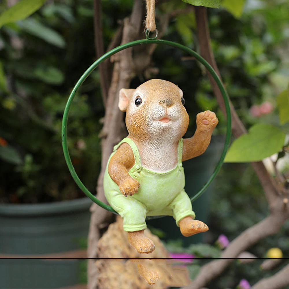 Figurines lapin résine de simulation pastorale pour aménagement jardin