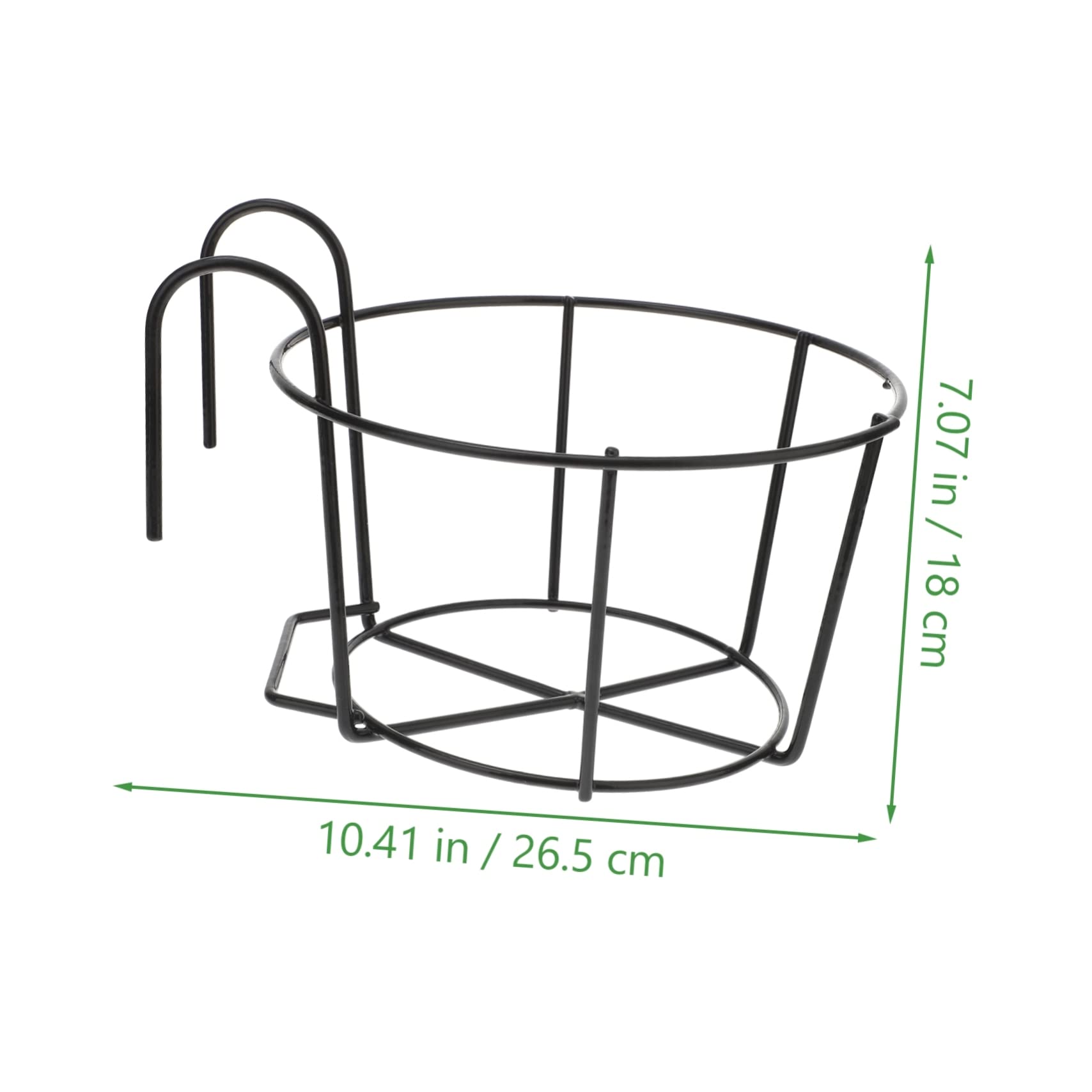 HANABASS 1Pc Guardrail Planter Storage Holder Dark Brown Flower Pot Rack for Balcony Garden Durable Plant Pot Holder for Outdoor Use