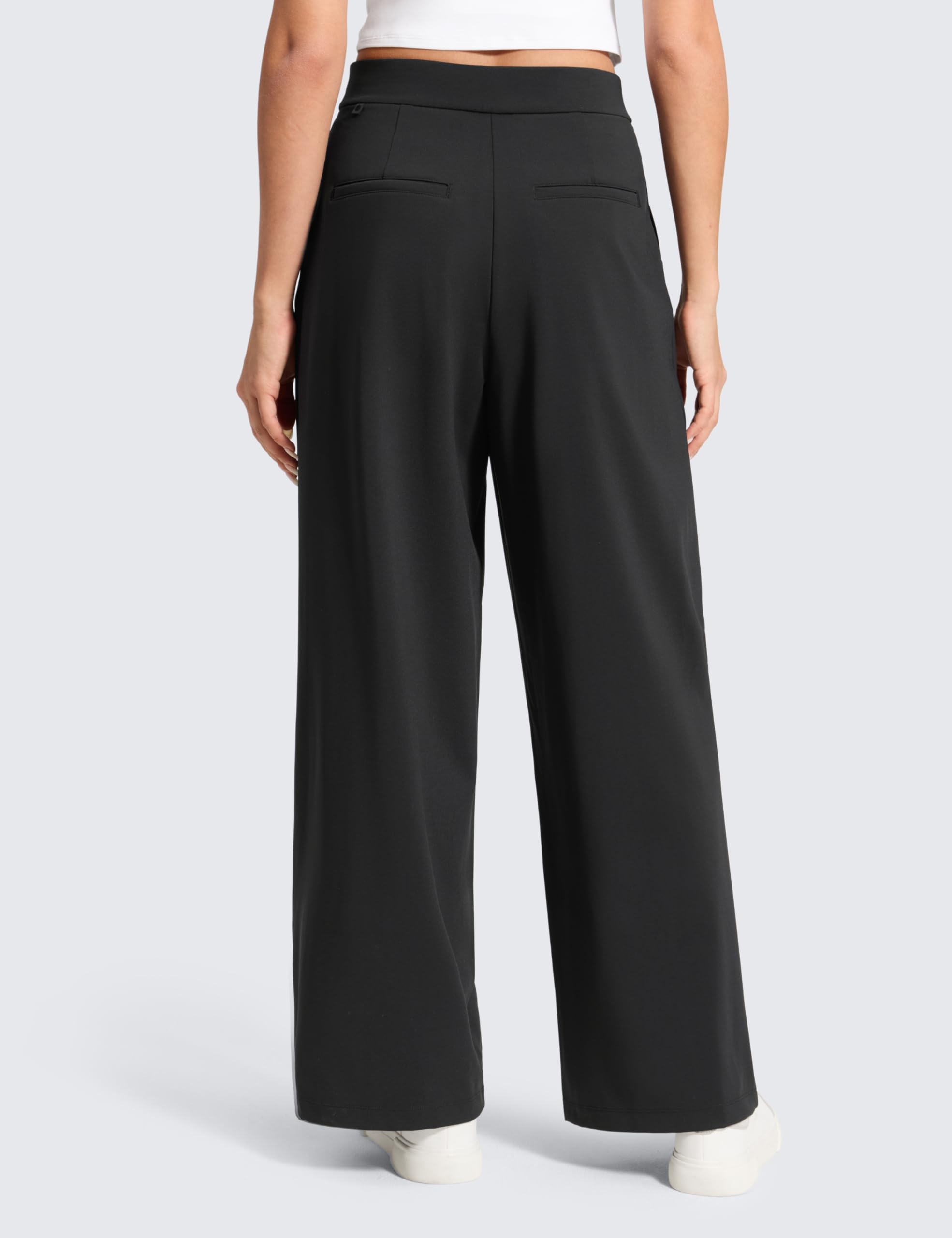 CRZ YOGA 4-Way Stretch Gamba Larga da Lavoro 75cm | Casual, Anti-piega, Pince Anteriori, Coulisse Interna, Tasche, Pantaloni per Donna