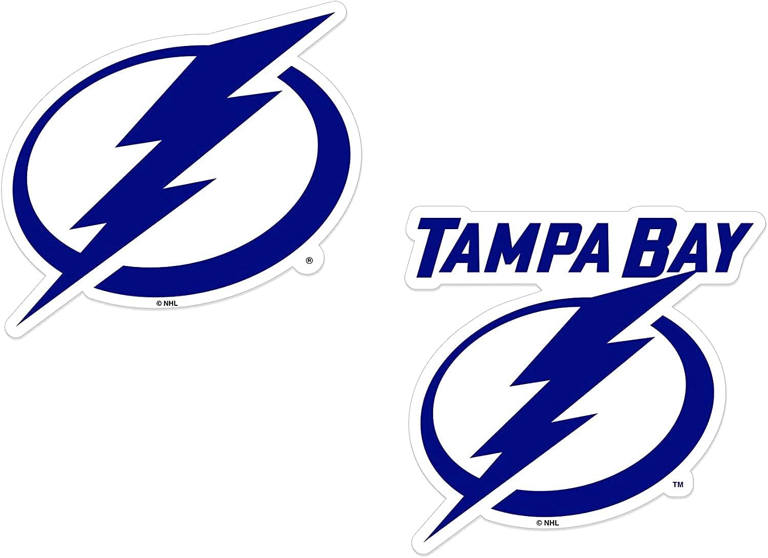 NHL Tampa Bay Lightning 2-Pack Die Cut Team Logo Magnet Set : Sports & Outdoors