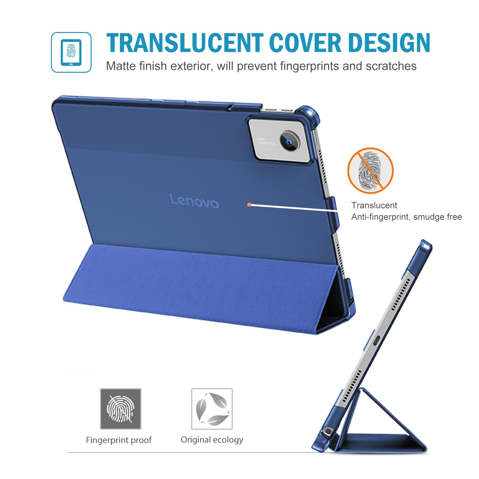 ProCase Cover per Lenovo Idea Tab 11 Pollice 2025/K11 Gen 2 2025, Custodia Copertura Intelligente con Supporto Sottile -Marina