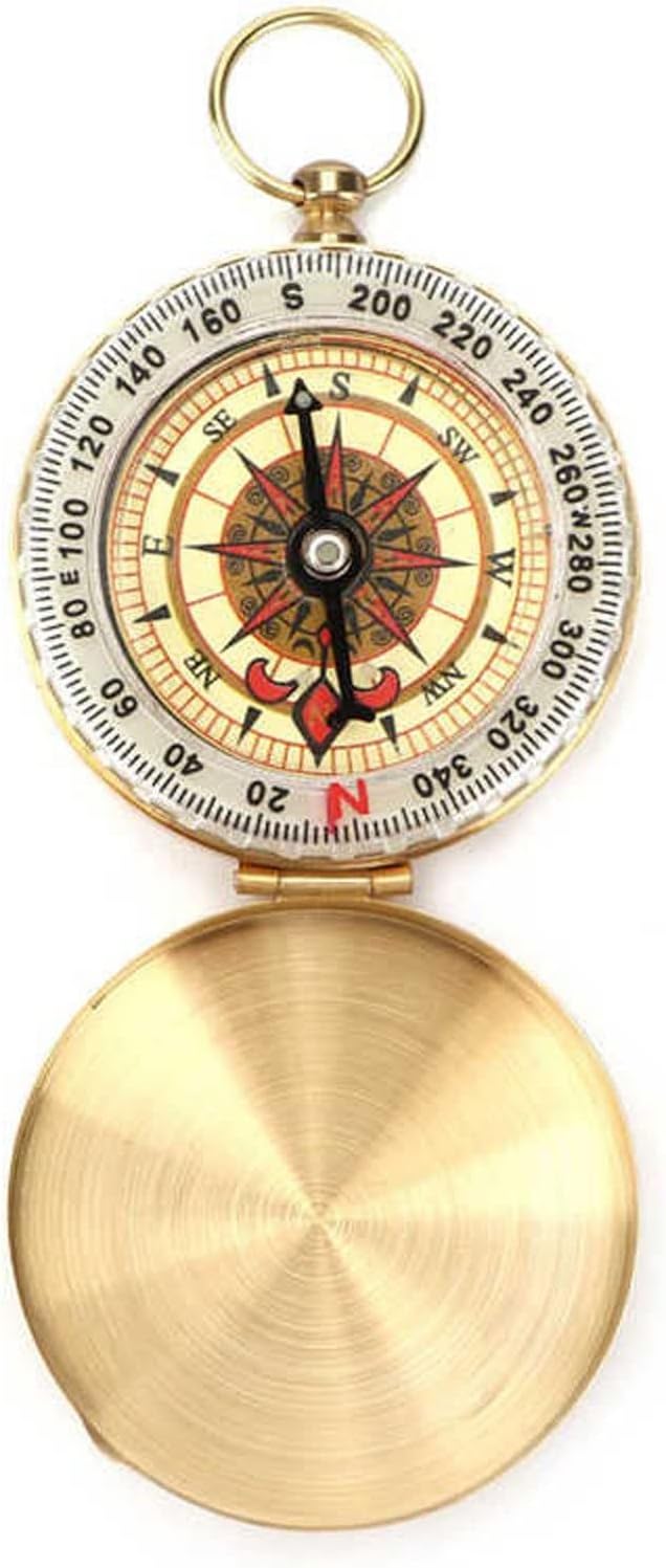 Compass Outdoor climbing Accessories key Compass Copper Luminous Rotatable Waterproof Direction Pointing Equipment for Outdoor Camping
