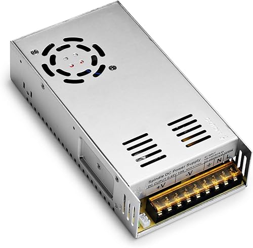 Miniatura 2 de Genmitsu Motor de husillo CC con cepillo de 300 W refrigerado por aire con fuente de alimentación de conmutación ajustable de salida de 0-48 V,