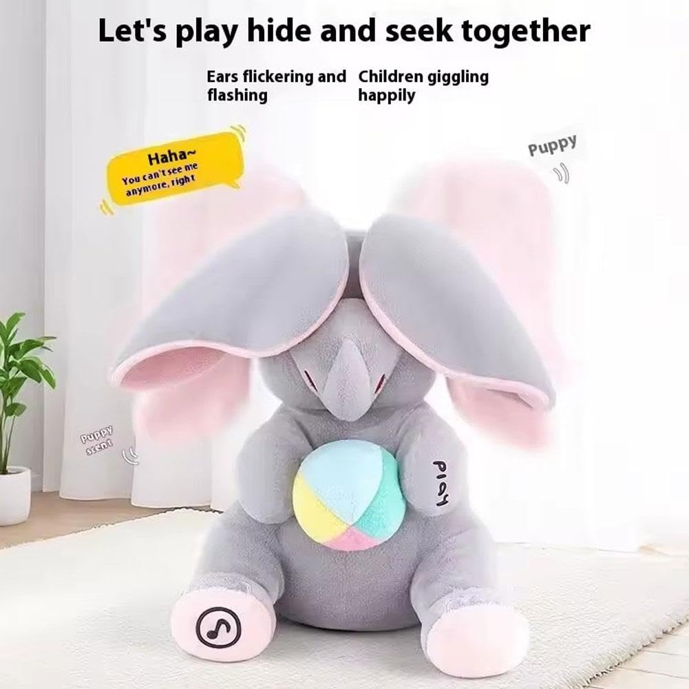 Amazon.co.jp: 【耳が動く象】象 ぬいぐるみ ふかふか象耳付き 音楽
