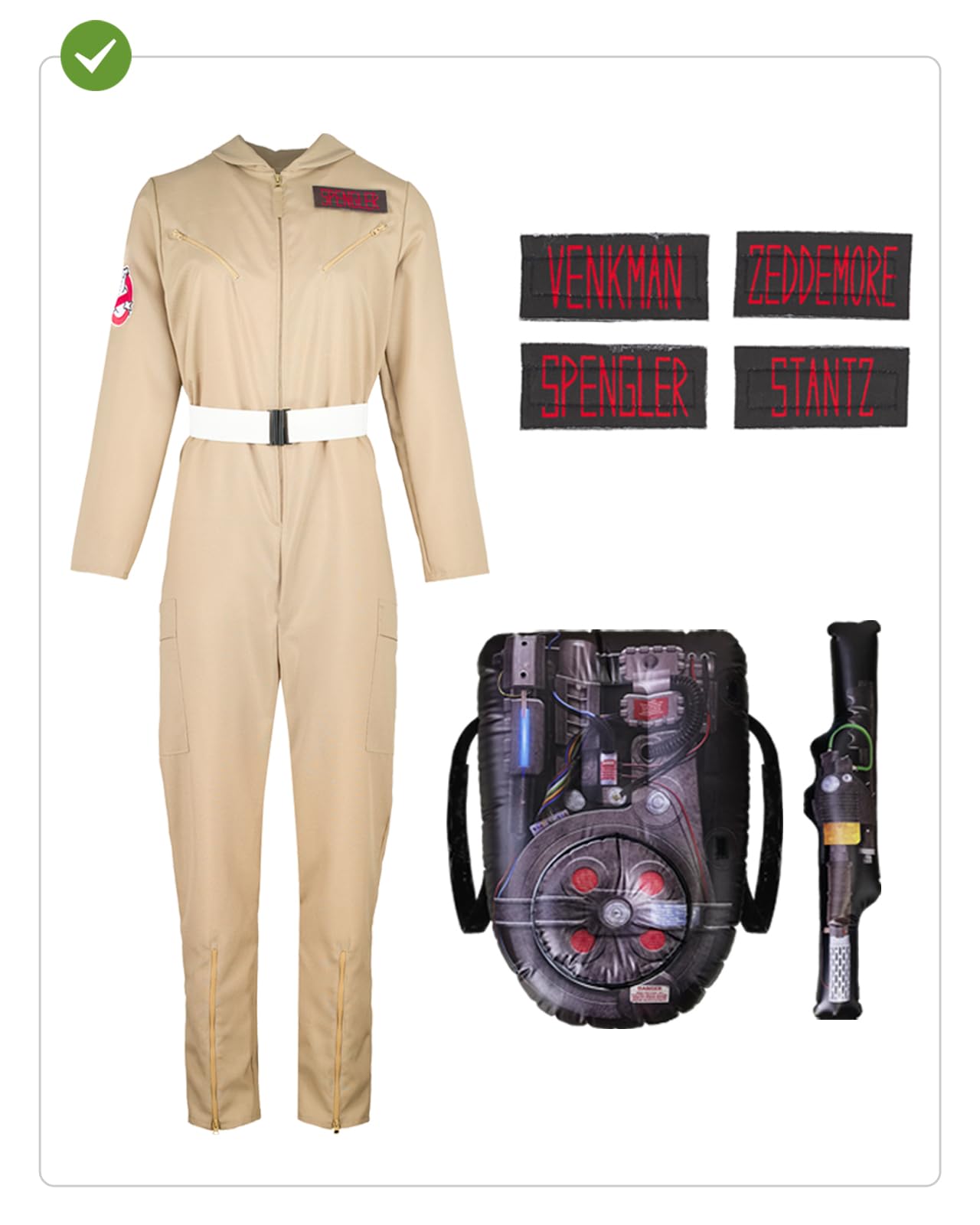 Funidelia Disfraz de Cazafantasmas para mujer, Licencia Oficial, Talla XXL Películas & Series, Fantasmas - Traje para adultos para fiestas, Carnaval y Halloween