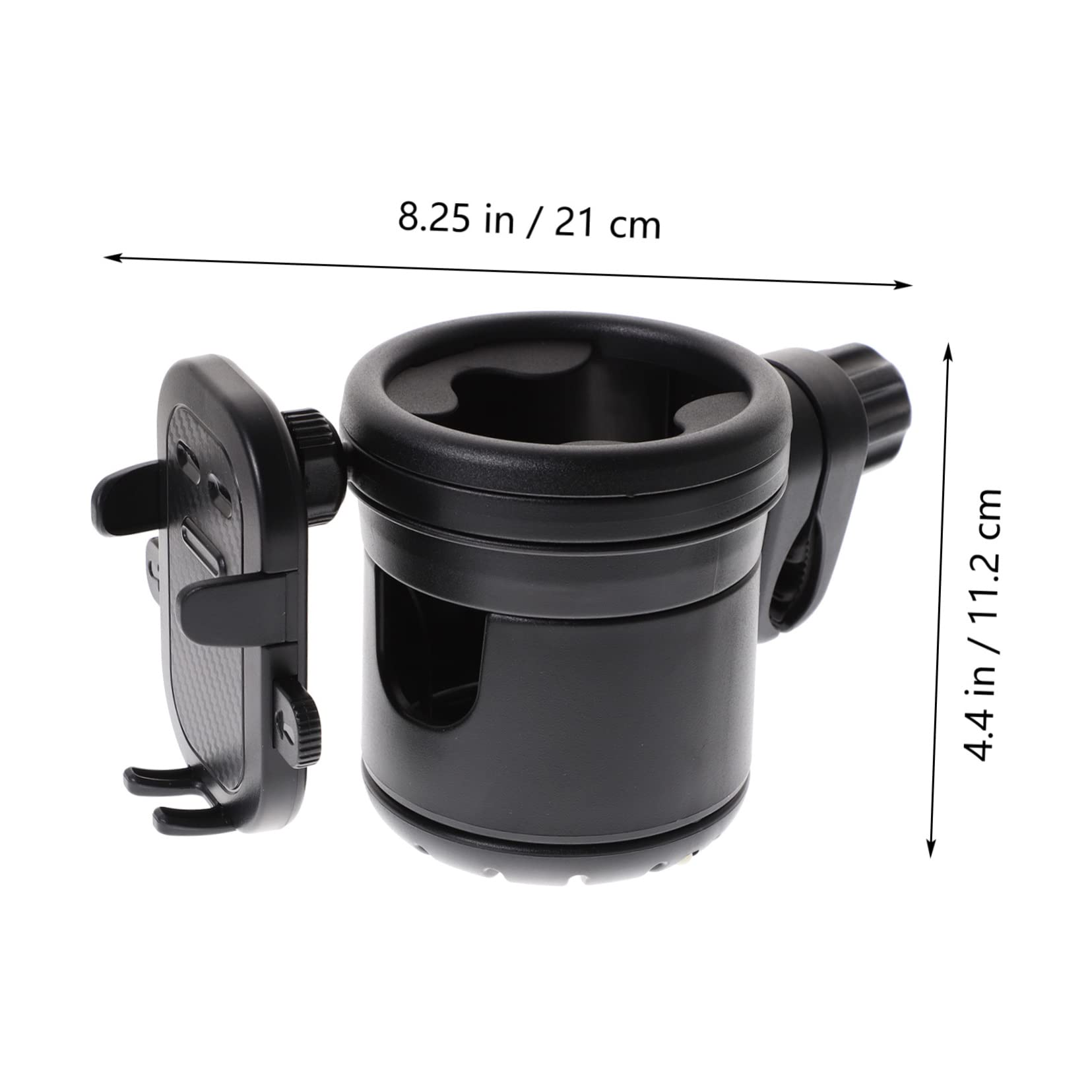 BESTonZON Portabiberon per Passeggino e Bicicletta, Porta Bicchiere Nero in Plastica e Metallo, Anticaduta per Parco e Scooter