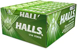 Bala Halls Uva Verde Caixa Com 21 Unidades De 28g