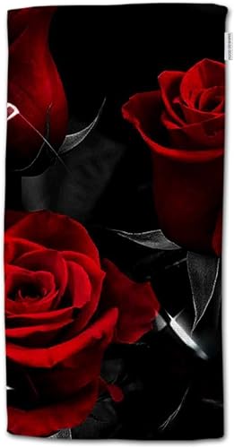 Miniatura 7 de HGOD DESIGNS 100% algodón suave toallas de baño mandala floral patrón blanco y negro 15 "X30