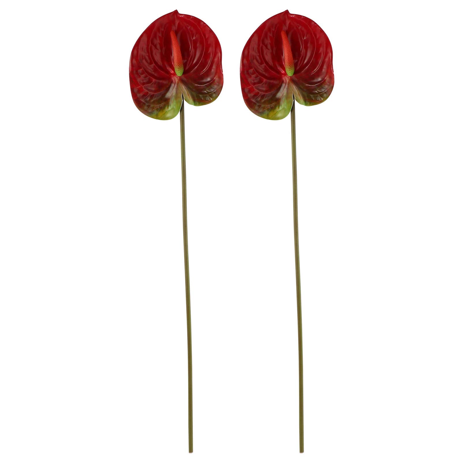 Arrangement floral avec fleurs artificielles d'anthurium rouge