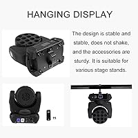 Vista 4 de SHEHDS Moving Head Light Wash LED 12x12W RGBW 4in1 DJ Lights Lighting Professional 9/16 Channels DMX512 Sound Activated Strobe Effect Stage Lights