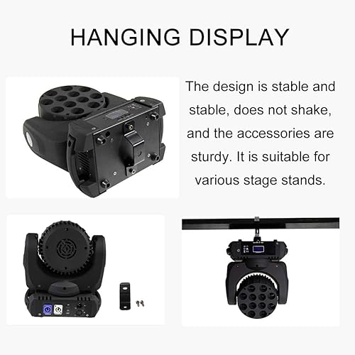 Miniatura 4 de SHEHDS Luz de cabeza móvil de lavado LED 12x12W RGBW 4in1 DJ luces iluminación profesional 9/16 canales DMX512 activado por sonido efecto