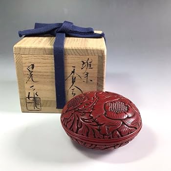M491 香合 『陶製』『大野鈍阿造』『達磨香合』 共箱 茶道具 Amazon.co.jp: R694 香合 『漆芸 三野原晃一作』『牡丹彫