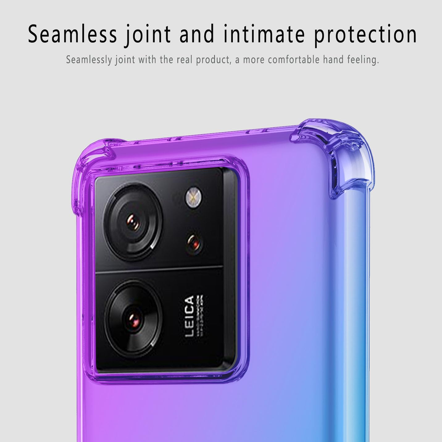 Funda BORYA Para Xiaomi 13T Pro/13T - Silicona Transparente Antigolpes - Delgada Y Con Agarre