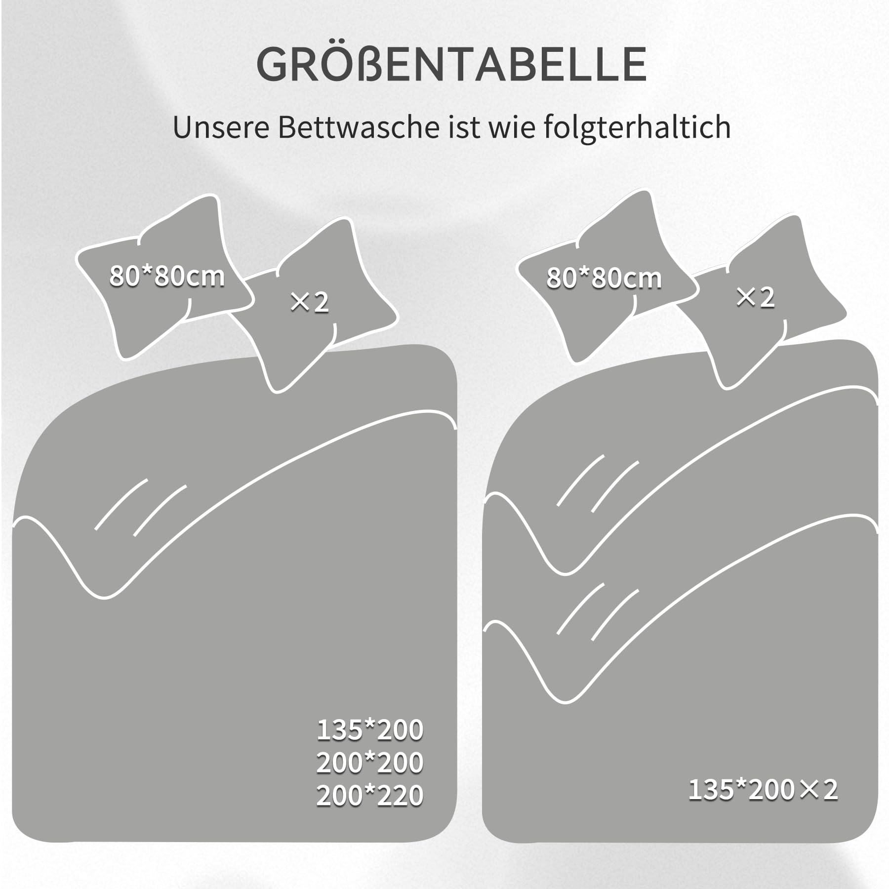 Bailix Juego de ropa de cama de muselina de alta calidad, 135 x 200 cm, 4 piezas, 100 % algodón, transpirable y no necesita planchado, 2 fundas nórdicas de 135 x 200 cm y 2 fundas de almohada de 40 x