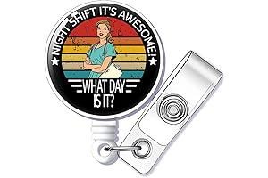 Night Shift is Awesome Badge Reel for Night Shift Nurse