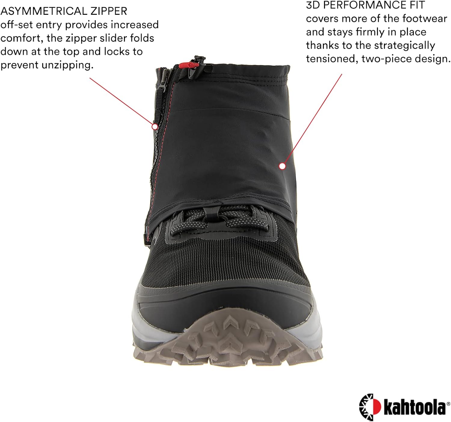Kahtoola INSTAgaiter Low - Gaiters for Hiking, Hunting, Trail Running, Mountaineering, Rocky Terrain, Snow & Ice : Sports & Outdoors