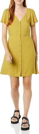 Goodthreads Women's Pull-On Fluid Twill Shorts - Loose Fit, 4" Inseam, Golden Olive Painted Spot (Size Small) - View #4