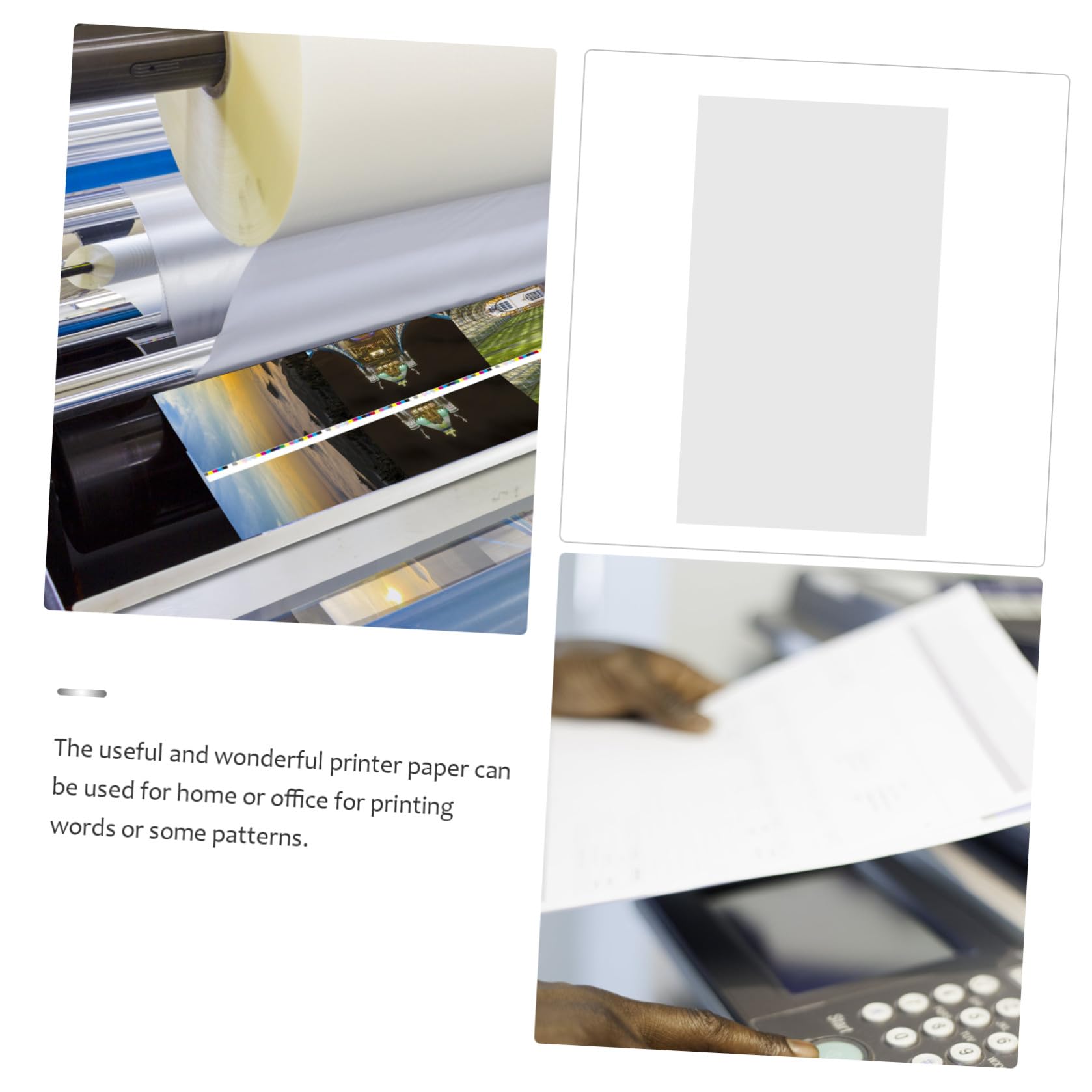 Healeved 500 Blatt Dickes Druckerpapier 70g Din 240x140mm Mehrzweck Kartonpapier Blankopapier für Büro Selbstgemacht und Laserdrucker