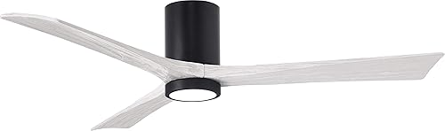 Miniatura 35 de Matthews IR3HLK-BRBR-MWH-60 Irene - Ventilador de techo para exteriores de 60 pulgadas con luz LED y control remoto y pared, 3 cuchillas de madera,