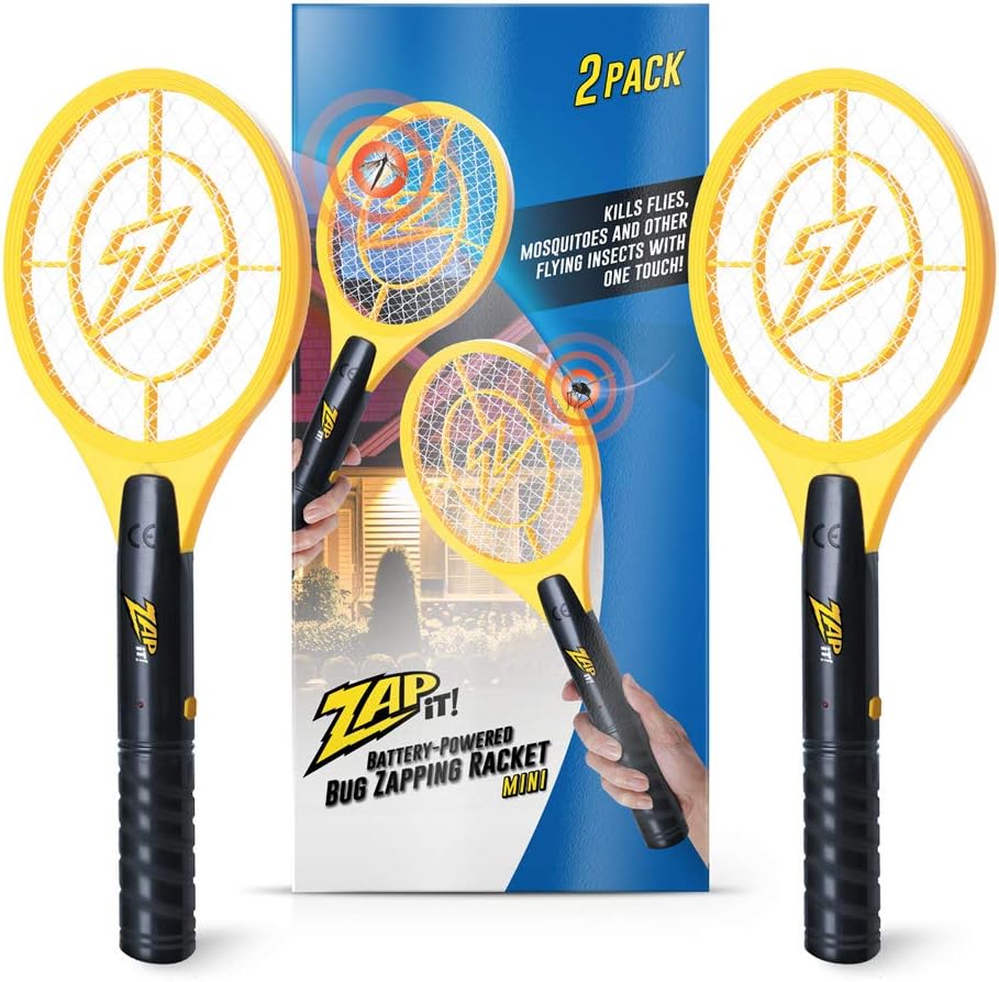 Mini Zap It Bug Zapper Battery Powered (2xAA Included) Bug Zapper Racket, 3,500