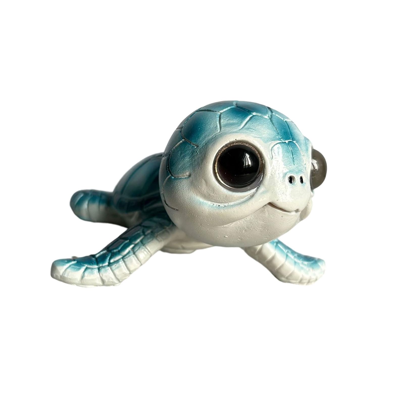 Kaeltsyn Turtles Animal Figurines Resin Sea Statues Sea Animals Collections Tortoise Sculptures Ornament Home Decors Figurines Collectibles