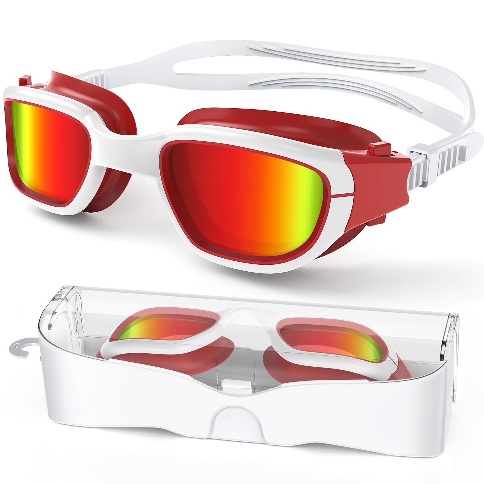 Zeligerstar Swimming Goggles, Polarized Goggles Swimming Adult, Anti Fog Anti Leak UV Protection Open Water Swim Goggles for Men Women Junior with Goggle Case