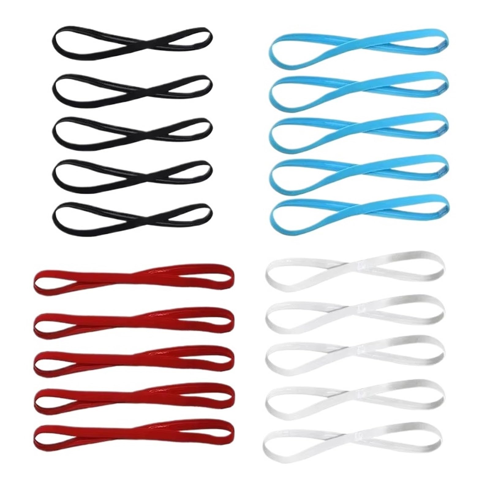 Generico Fasce elastiche semplici Fascia for capelli sportiva unisex Striscia in silicone antiscivolo Guida al sudore Yoga Accessori for il fitness e la corsa