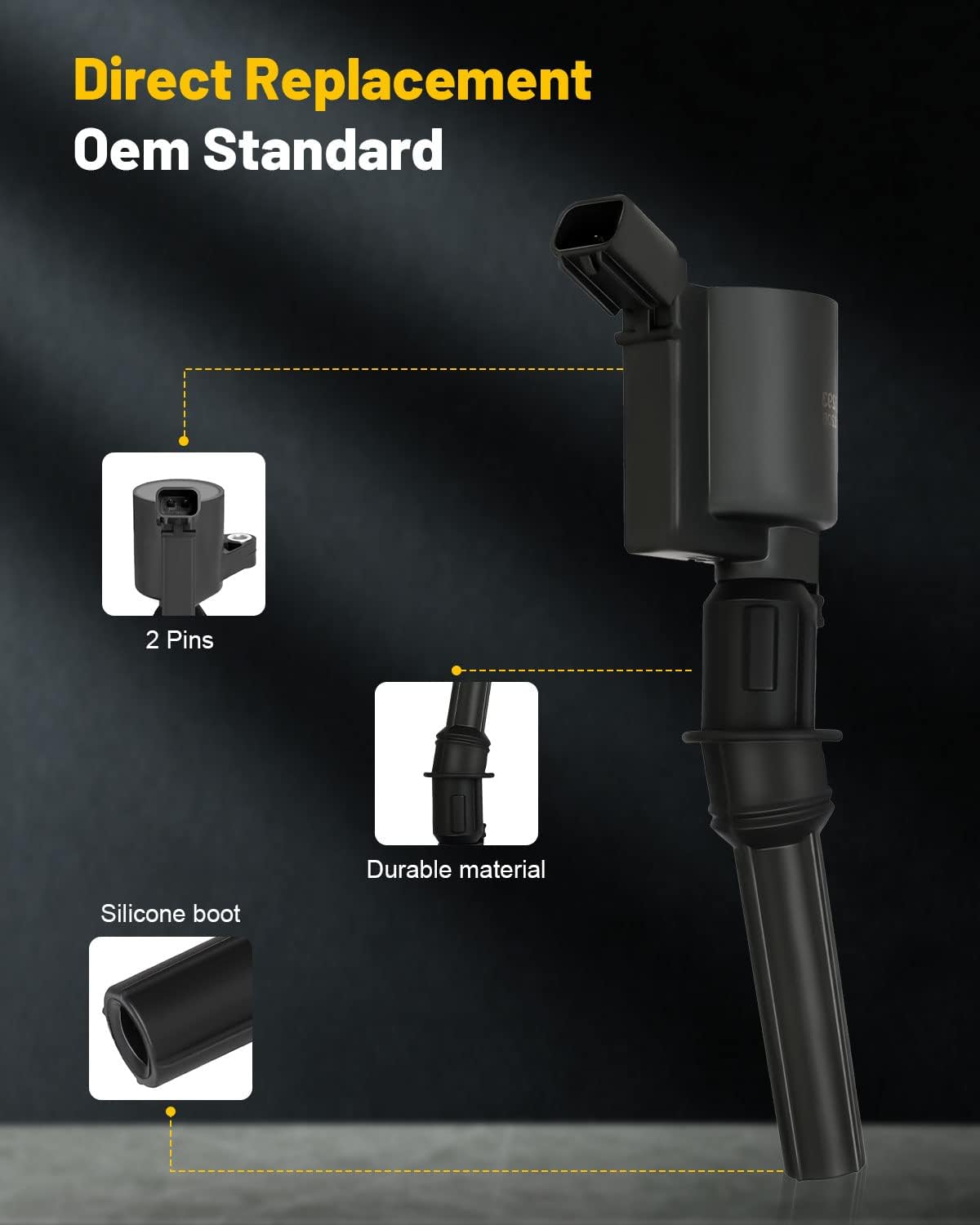 OCPTY Ignition Coil Pack iridium Spark Plugs fits SP479 C566 DG508 for Ford 4.6L 5.4L V8 DG457 DG472 DG491 Crown Victoria Expedition for F-150 for F-250 for Mustang for Lincoln for Mercury set of 8