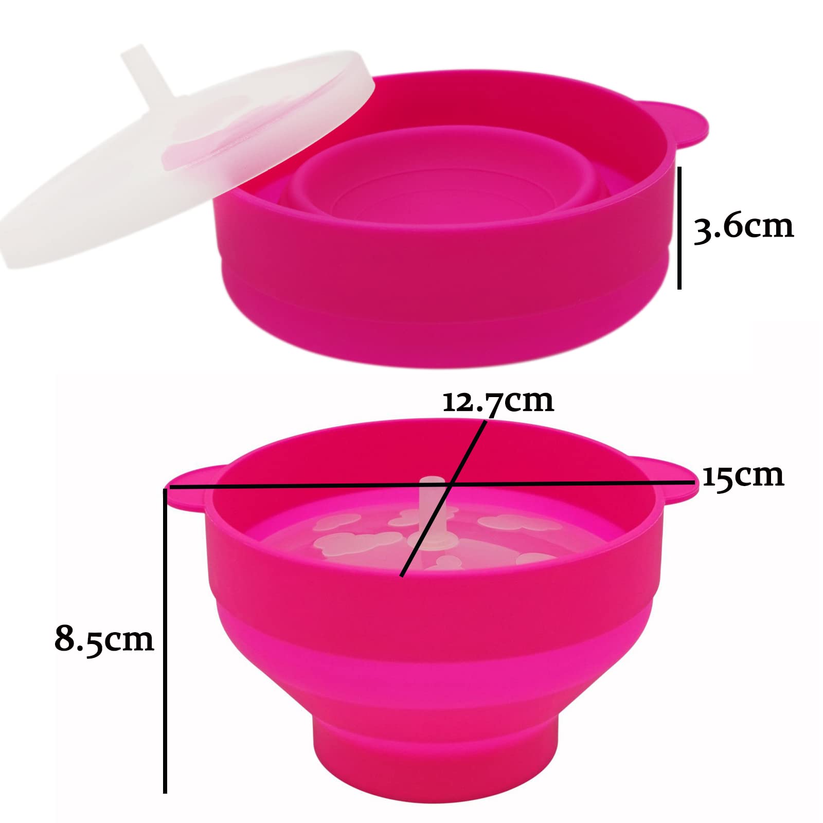 Mini Microwave Popcorn Popper, BPA Free Silicone Popcorn Pop -2 Mini Microwave Popcorn Popper, BPA Free Silicone Popcorn Pop -2