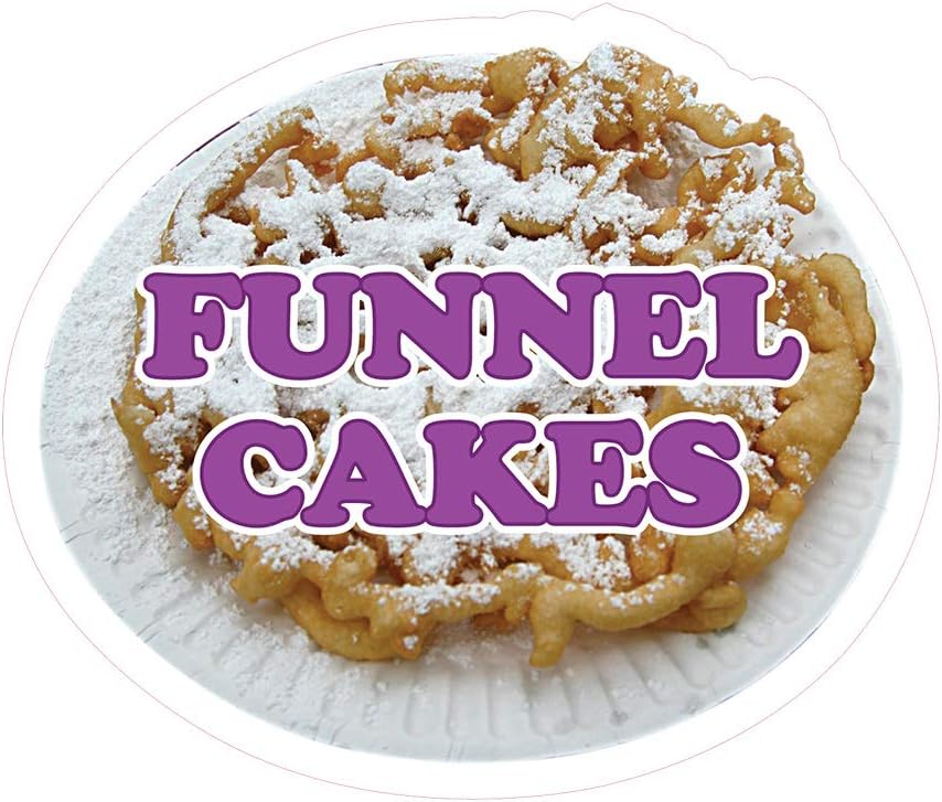 Food Truck Decals Funnel Cakes Concession Restaurant Die-Cut Vinyl C83 and Sign 24 in on Longest Side