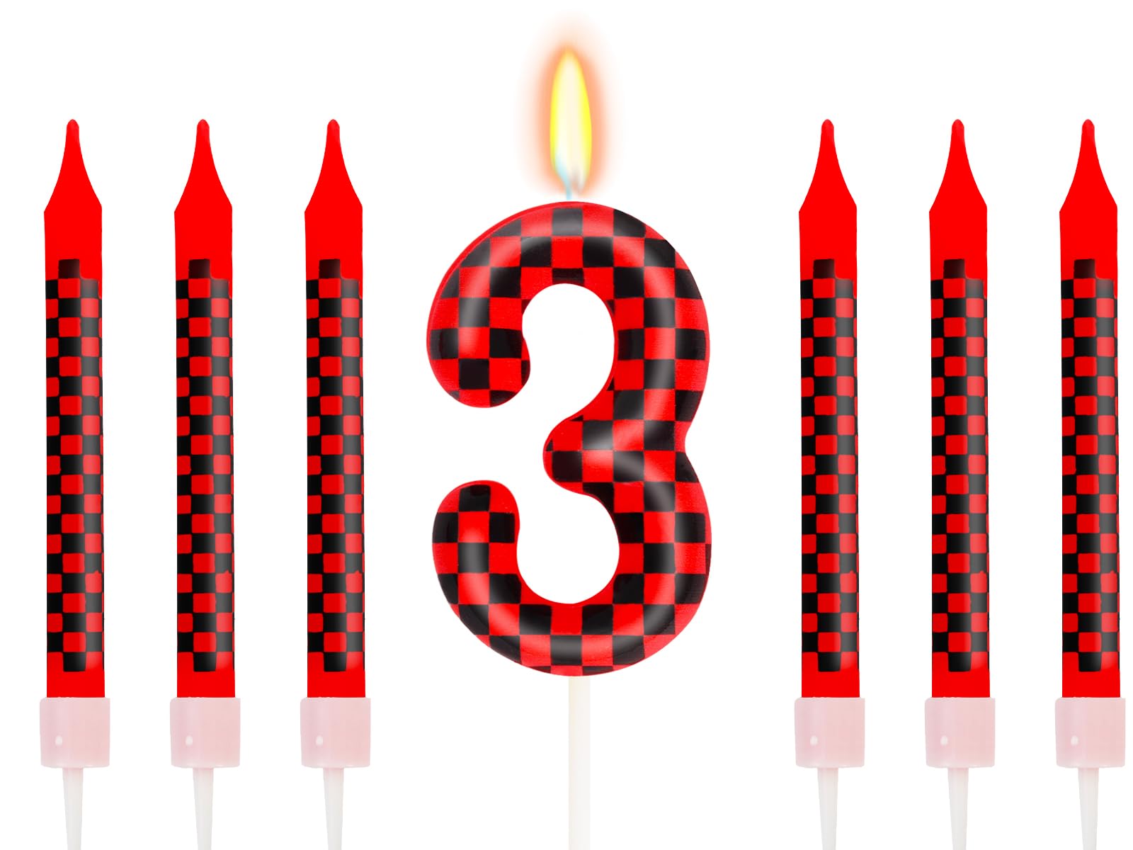 Candela Numero 3 Auto Da Corsa - Per Torte Di Compleanno