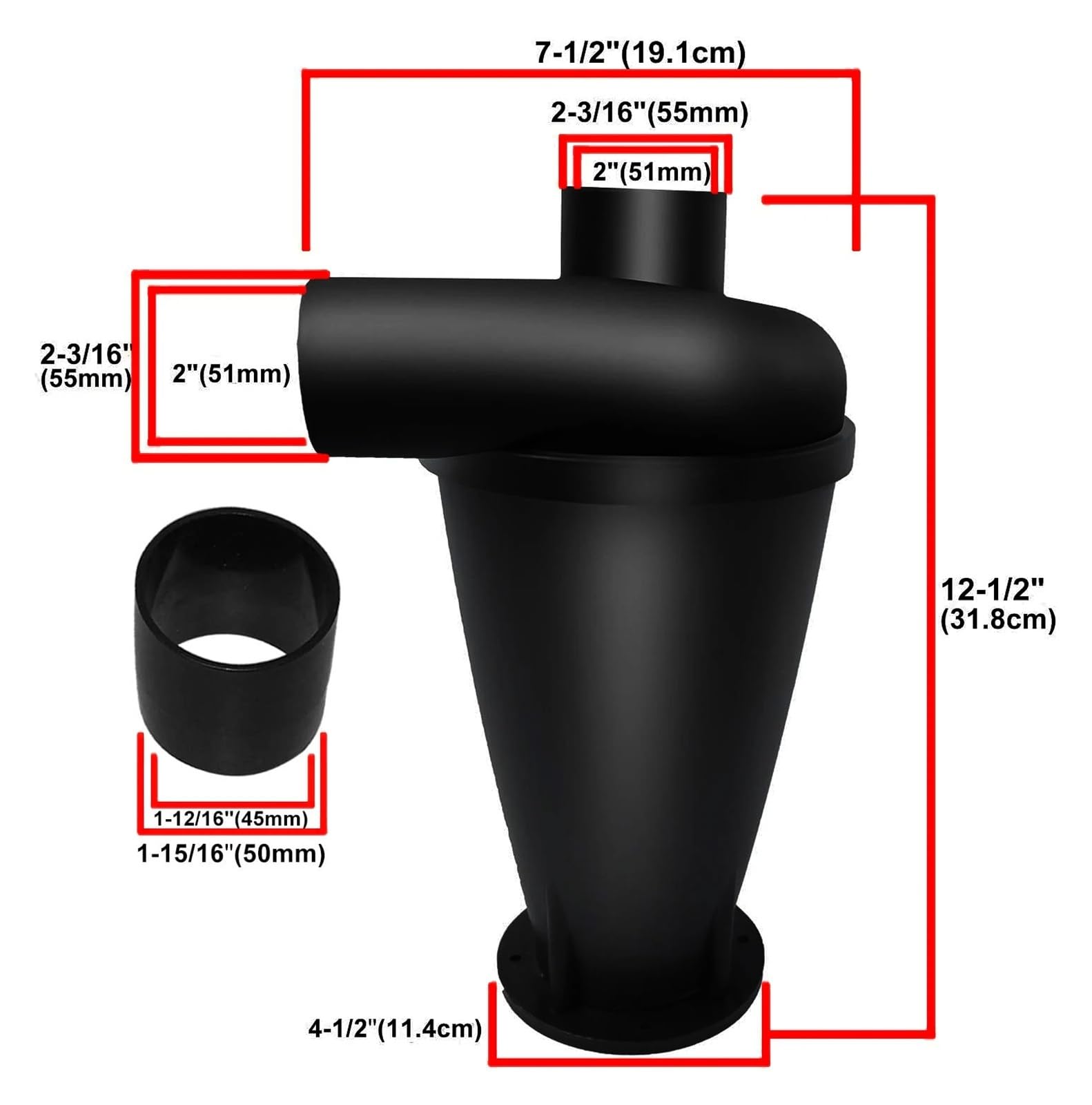 Dust Cyclone Fai Da Te, Aspiratore Industriale Turbocompresso Di Terza Generazione For La Pulizia Della Casa Con Base Flangiata, Accessori Di Ricambio