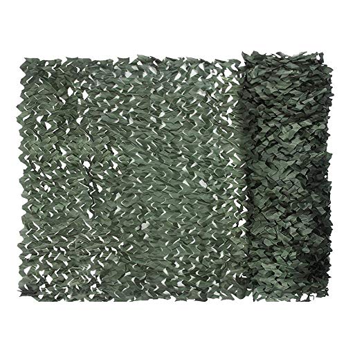 F-XW Filet de camouflage vert 2 x 5 m, Polyester, Woodland Camouflage, 2×2M/6.5×6.5ft Cover
