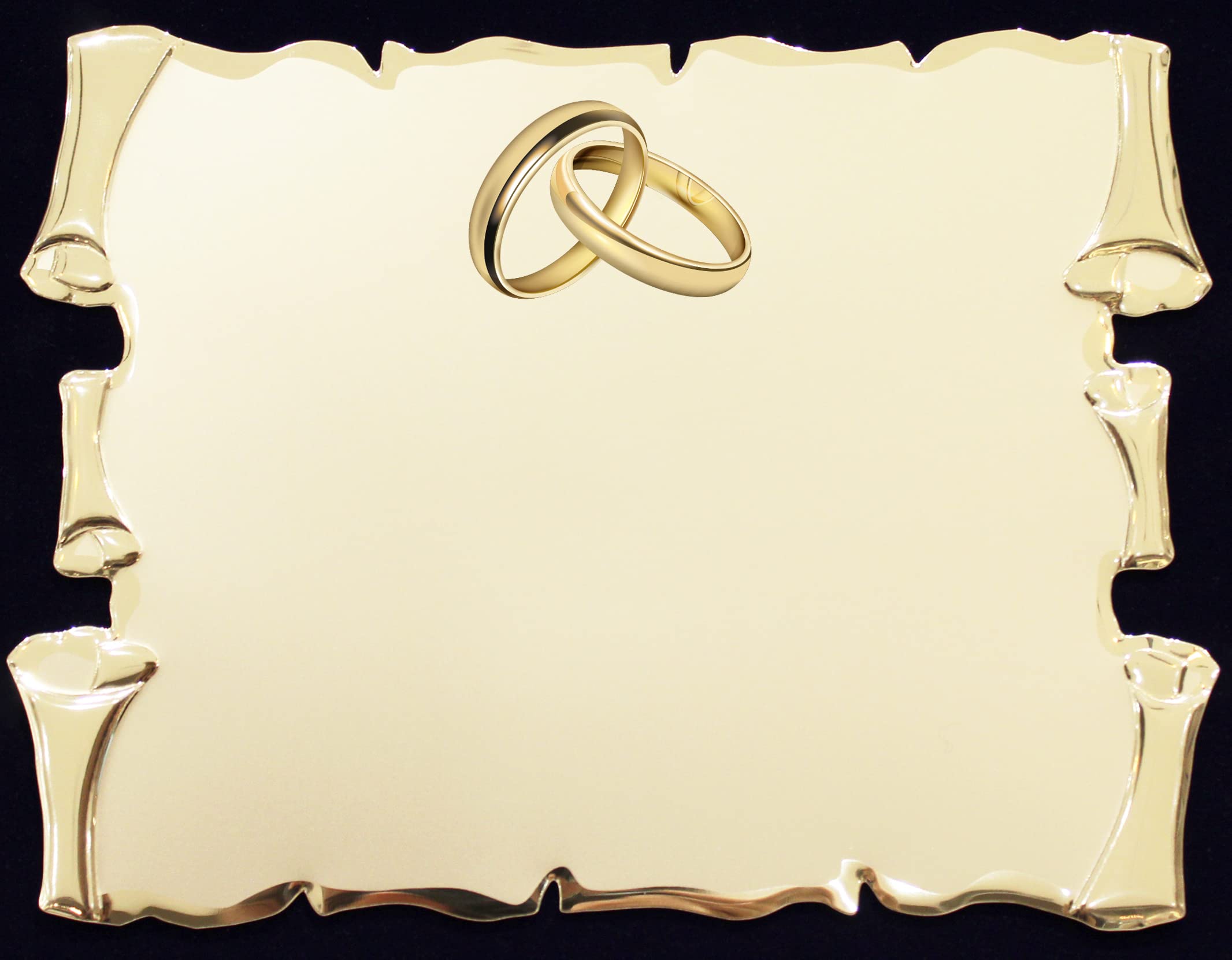 Generico Targa Regalo | Cofanetto con Pergamena | Congratulazioni per Matrimonio