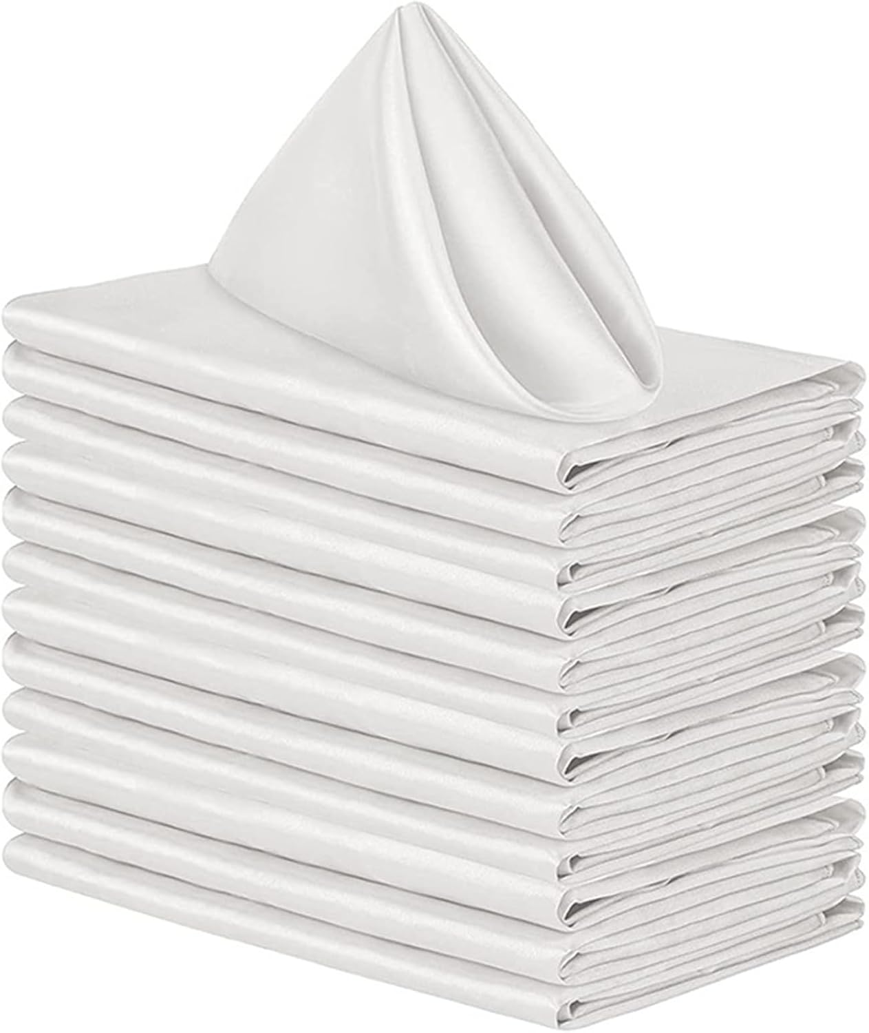 12 Pack Cloth Napkins Set Reusable White Cloth Napkins Daily Use Dinner
