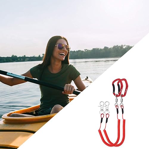 Miniatura 7 de HERCULES M4 Fishing Lanyard, Fishing Pole Tether, Kayak Paddle Leash, Heavy Duty Retractable Coiled Lanyard for Fishing, Rods, Pliers, Boating,