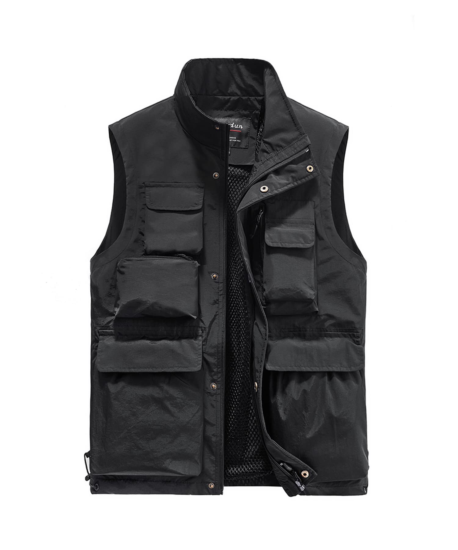 Chaleco de pesca de secado rápido para hombre Táctica Chaleco de Trabajo con múltiples bolsillos Aire Libre Respirable Chaleco chaqueta sin mangas para Cámping Fotografía Viajes
