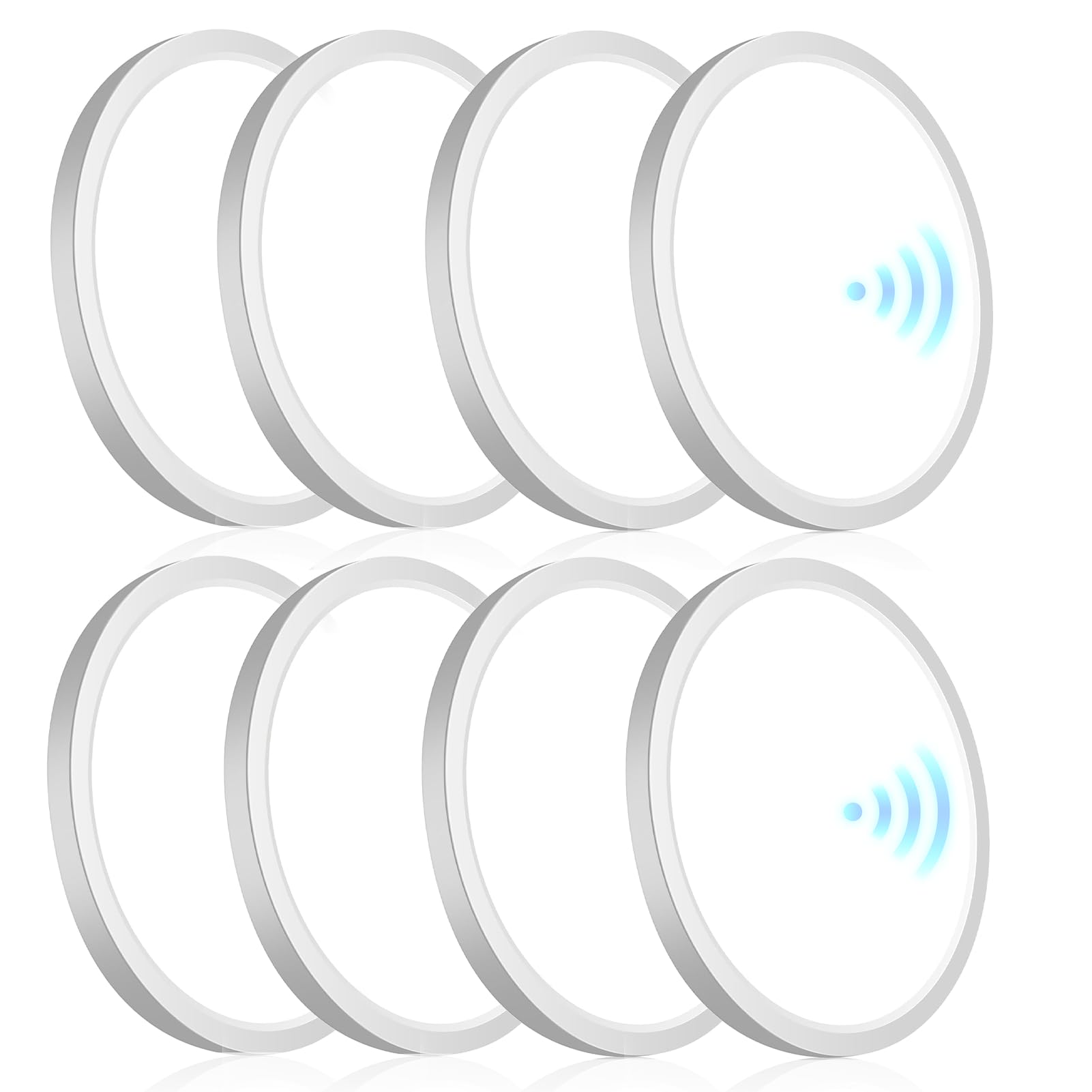 8 Stücke LED Deckenleuchte mit Bewegungsmelder, 18W Deckenlampe mit Radar Bewegungssensor Innen, 4000K Neutralweiß Deckenleuchte LED Lampe Ultraflach für Flur Treppe Küche Balkon Abstellraum, φ23CM