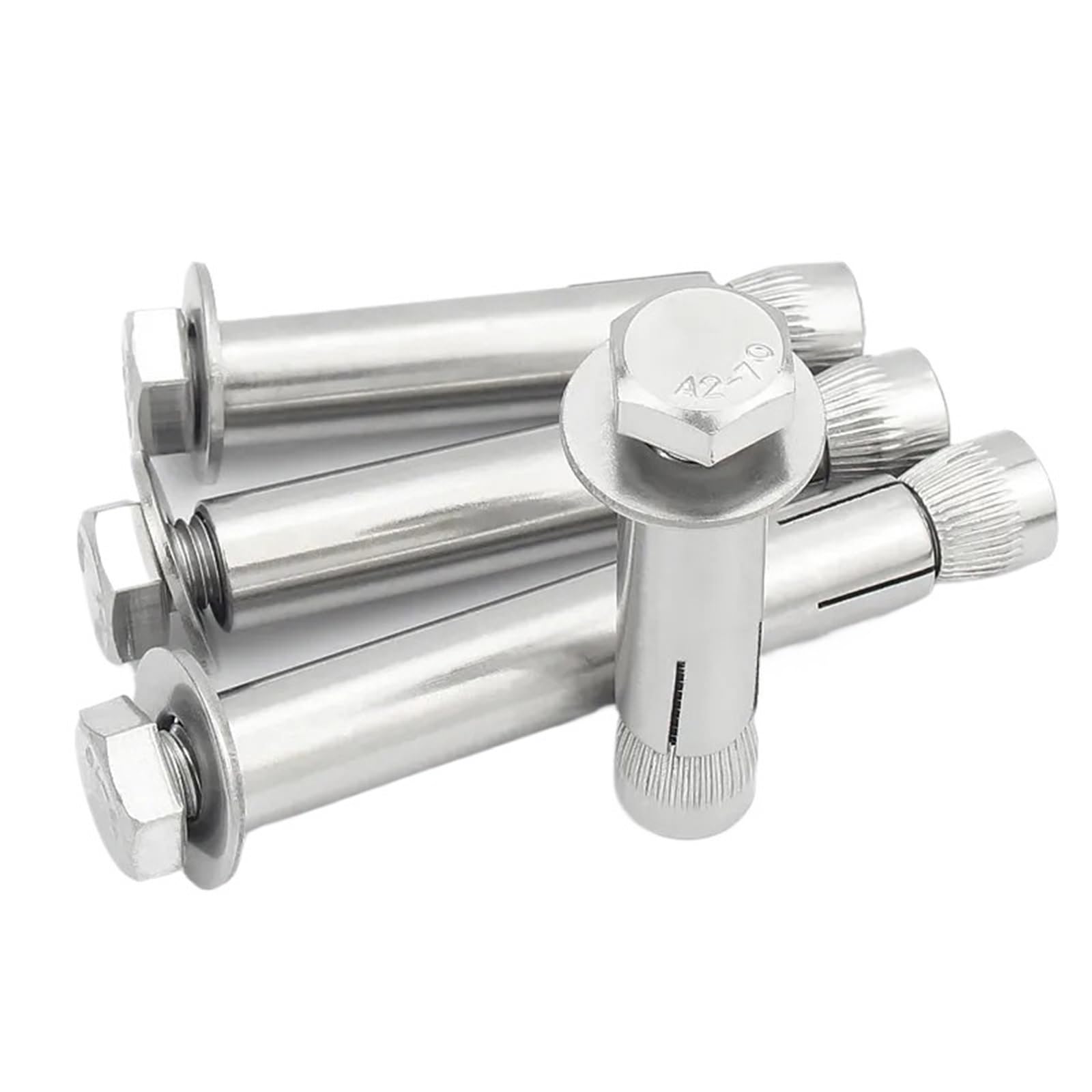 Fisher Tasselli Bulloni ad espansione in acciaio inossidabile M6 M8 M10 M12 Vite con dado esagonale esterno Elementi di fissaggio Bullone metallico for calcestruzzo(Mix,5PCS)