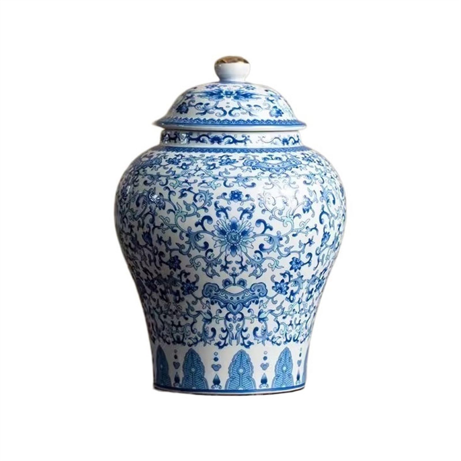 Hhaoran-9868 Ceramic Tea Canister Vintage High-grade Celadon Loose Leaf Tea Canister Kitchen Sealed Storage Jar Warehouse Food Canisters for Kitchen