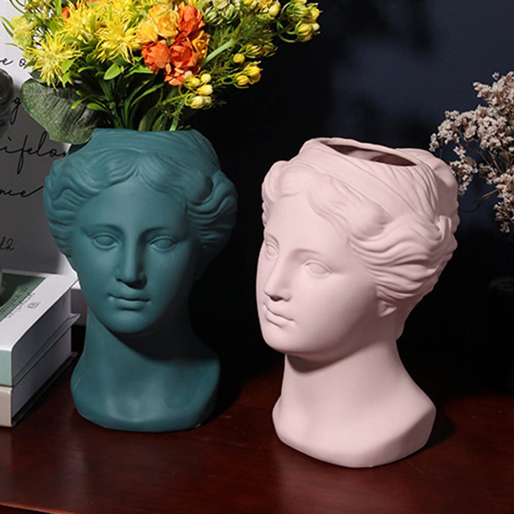 Buy Face er Pot Female Statue Head er , Cement Woman Face Flower Pot