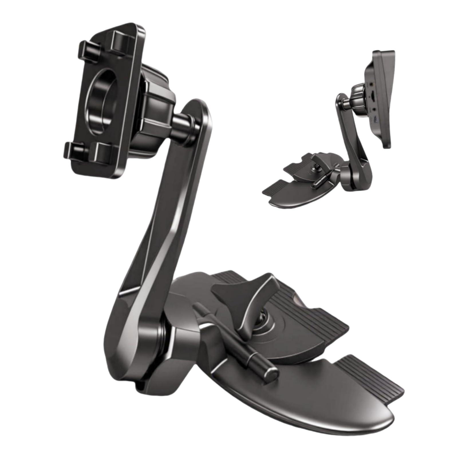 Epronic CD Slot Mount for CarPlay Screen Adjustable Arm and 360° Rotating Universal Head Compatible with in-Car Monitors CD Slot CarPlay Mount