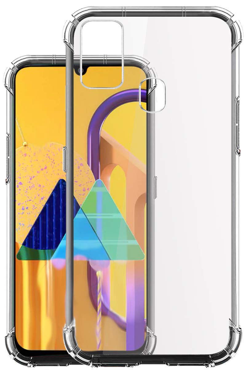 Druthers Soft Flexible Shock Absorbing Drop Protection TPU Transparent Back Case Compatible for Samsung Galaxy M30s;Samsung Galaxy M21